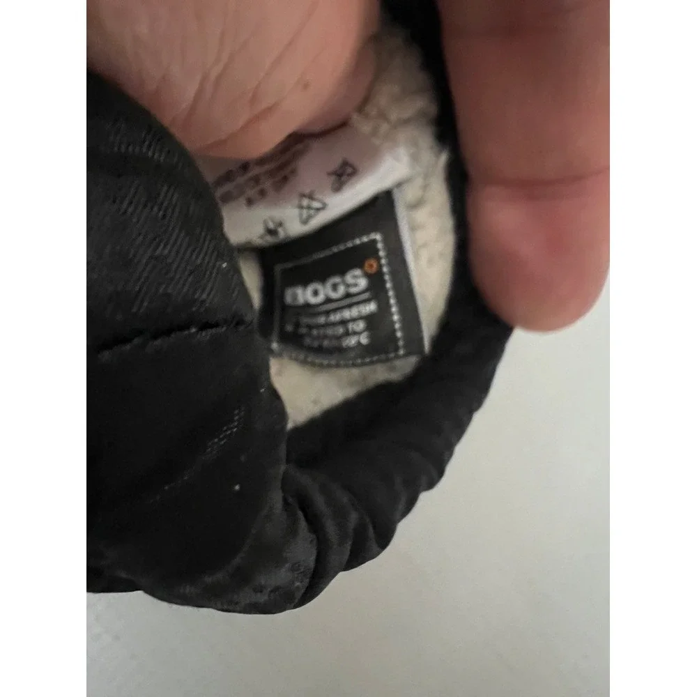 Bogs BMOC Snow Boots Infants Size 5 Black Faux Fur Lined Waterproof 72760K-001
